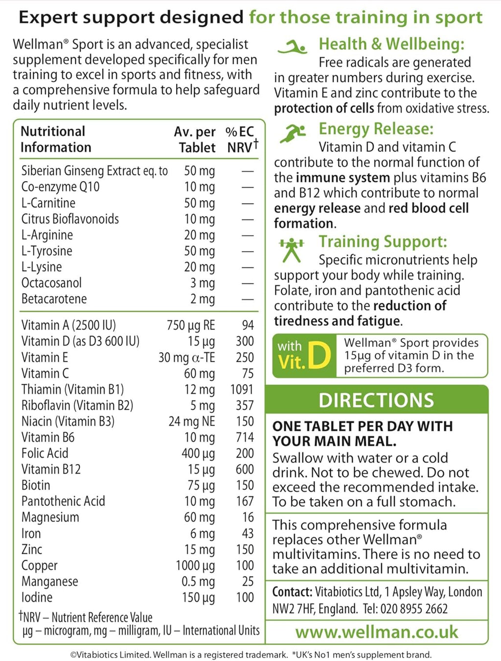 Wellman Sport - Vitabiotics
