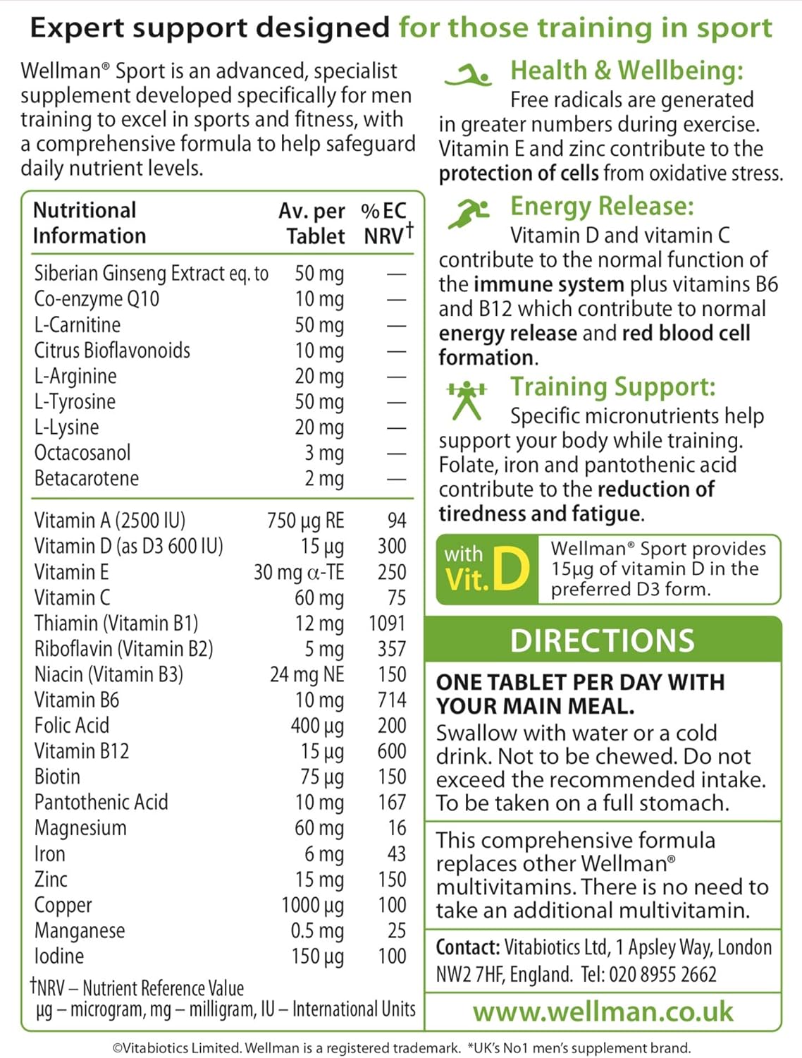 Wellman Sport - Vitabiotics