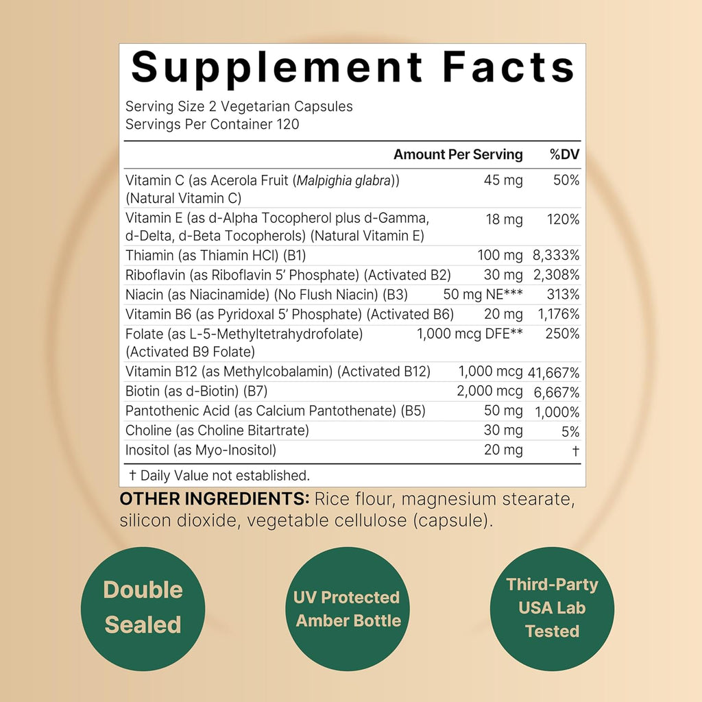 Complejo B Metilado - 240 Cápsulas vegetales - NatureBell