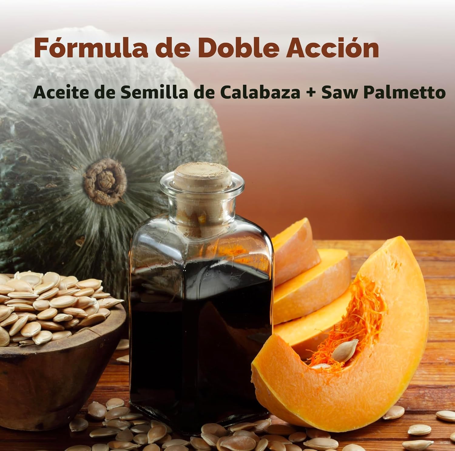 Aceite Virgen de Semilla de Calabaza con Saw Palmetto 3000 mg por porción - Microingredients