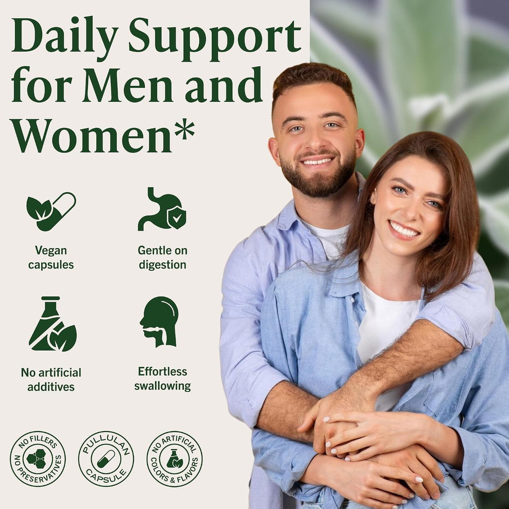 Cápsulas de salvia 1000 mg de apoyo natural digestivo e inmunológico - Antioxidante vegano - HERBAMAMA