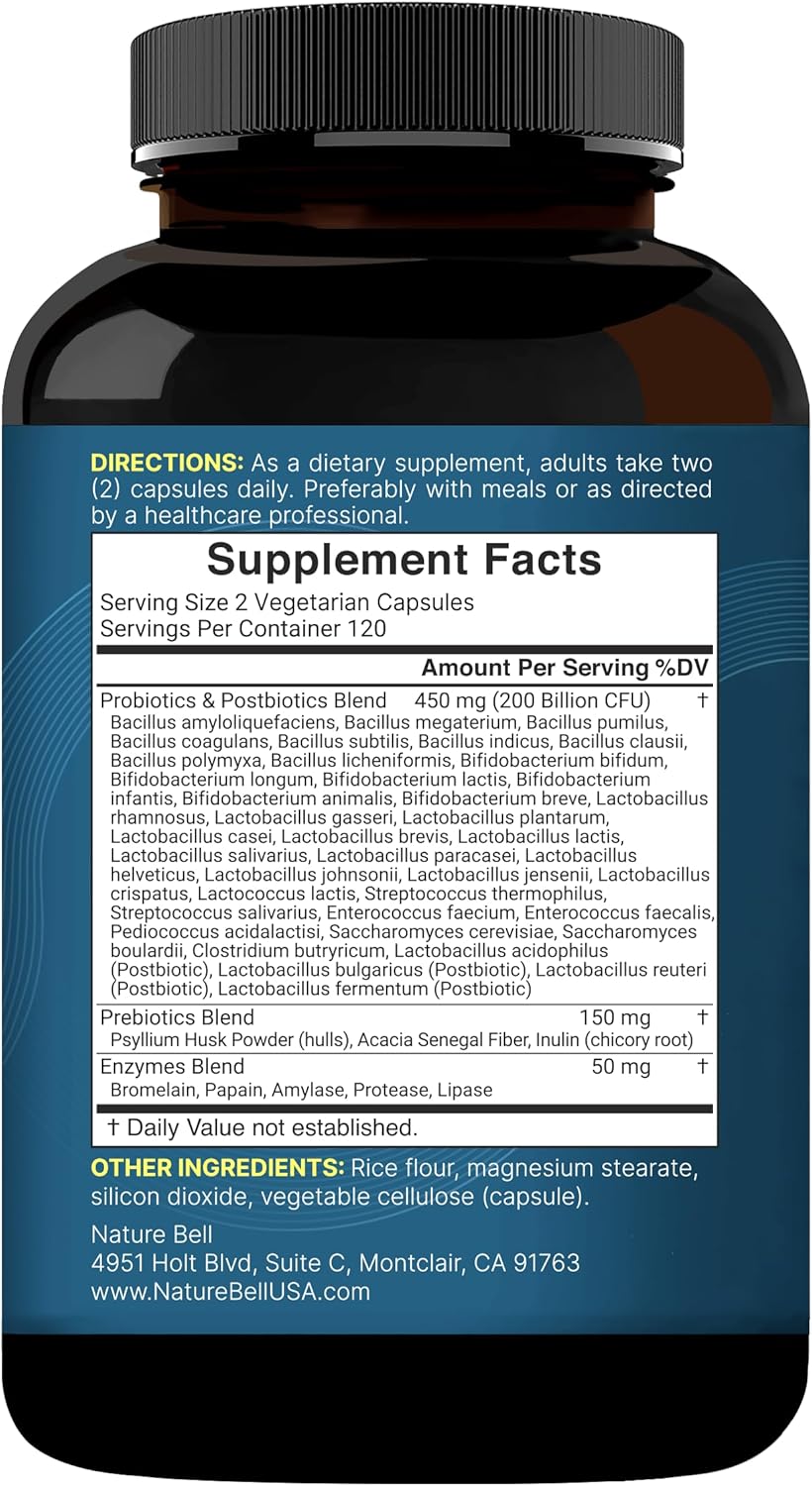 Probiotics+ Probióticos 200 Mil Millones UFC por Porción - NatureBell ⚡