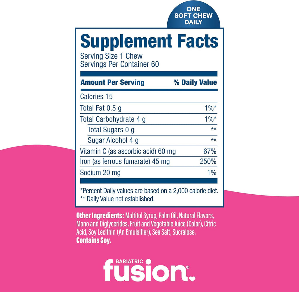 Hierro 45mg - Bariatric Fusion