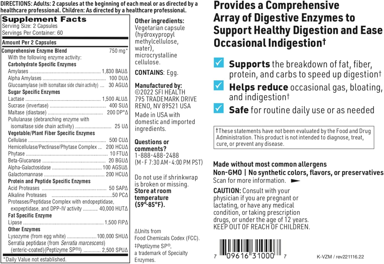 Ther-Biotic Vital-Zymes - SFI Health