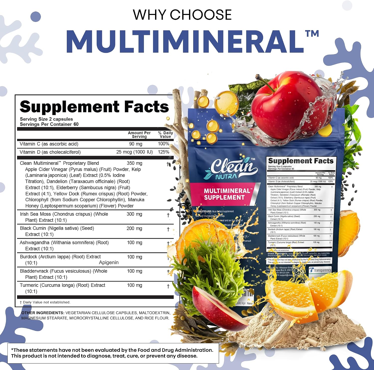 Sea moss + ashwagandha + black seed oil gummies - Clean Nutra