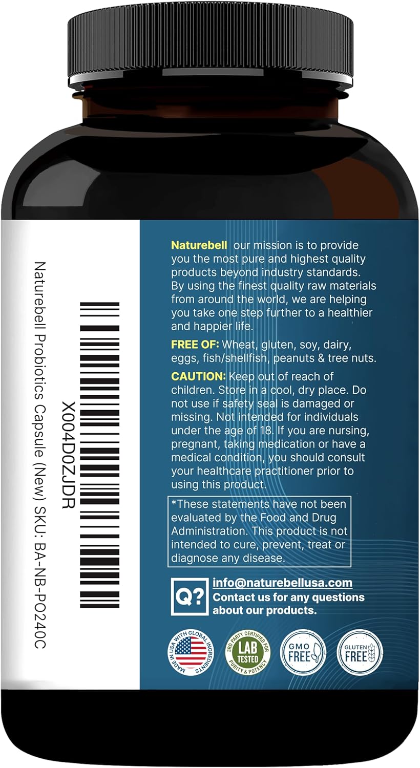 Probiotics+ Probióticos 200 Mil Millones UFC por Porción - NatureBell ⚡