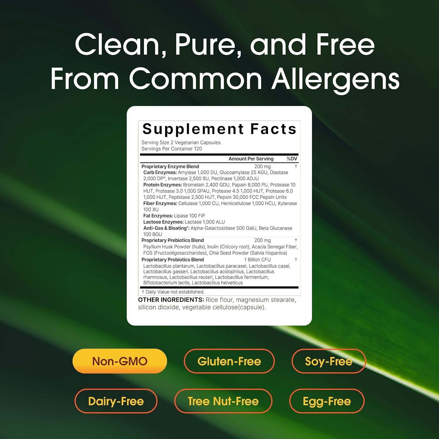 Enzimas Digestivas con Probióticos y Prebióticos – 240 Cápsulas Vegetales – NatureBell
