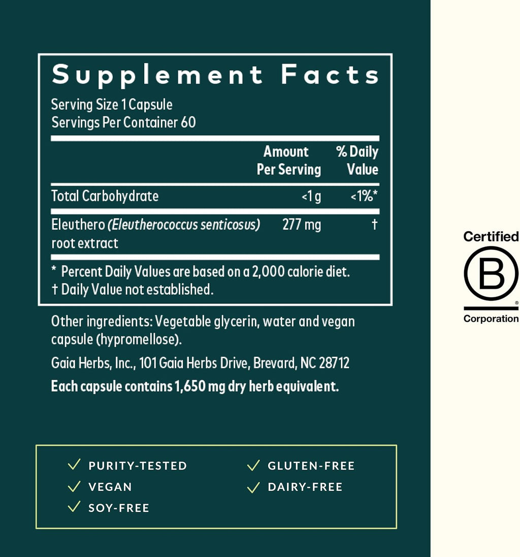 Raíz Eleuthero (Ginseng Siberiano) – Gaia Herbs