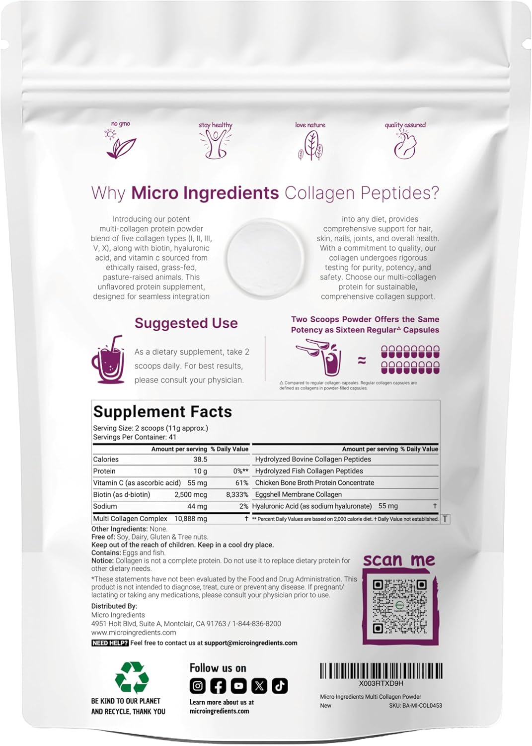 Multi Collagen Peptides - Micro Ingredients