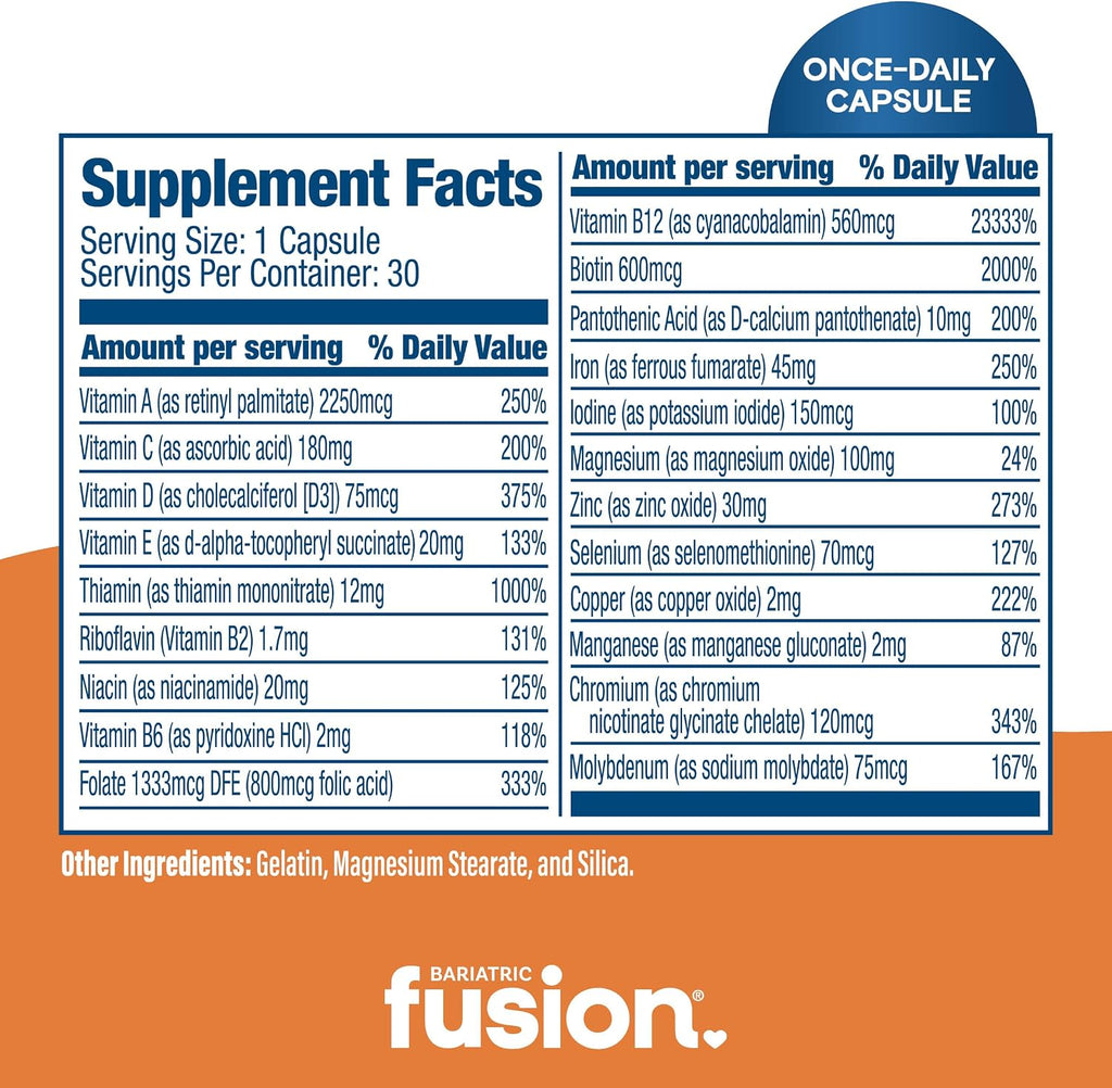 Bariatric Multivitamin 45mg Iron - Bariatric Fusion