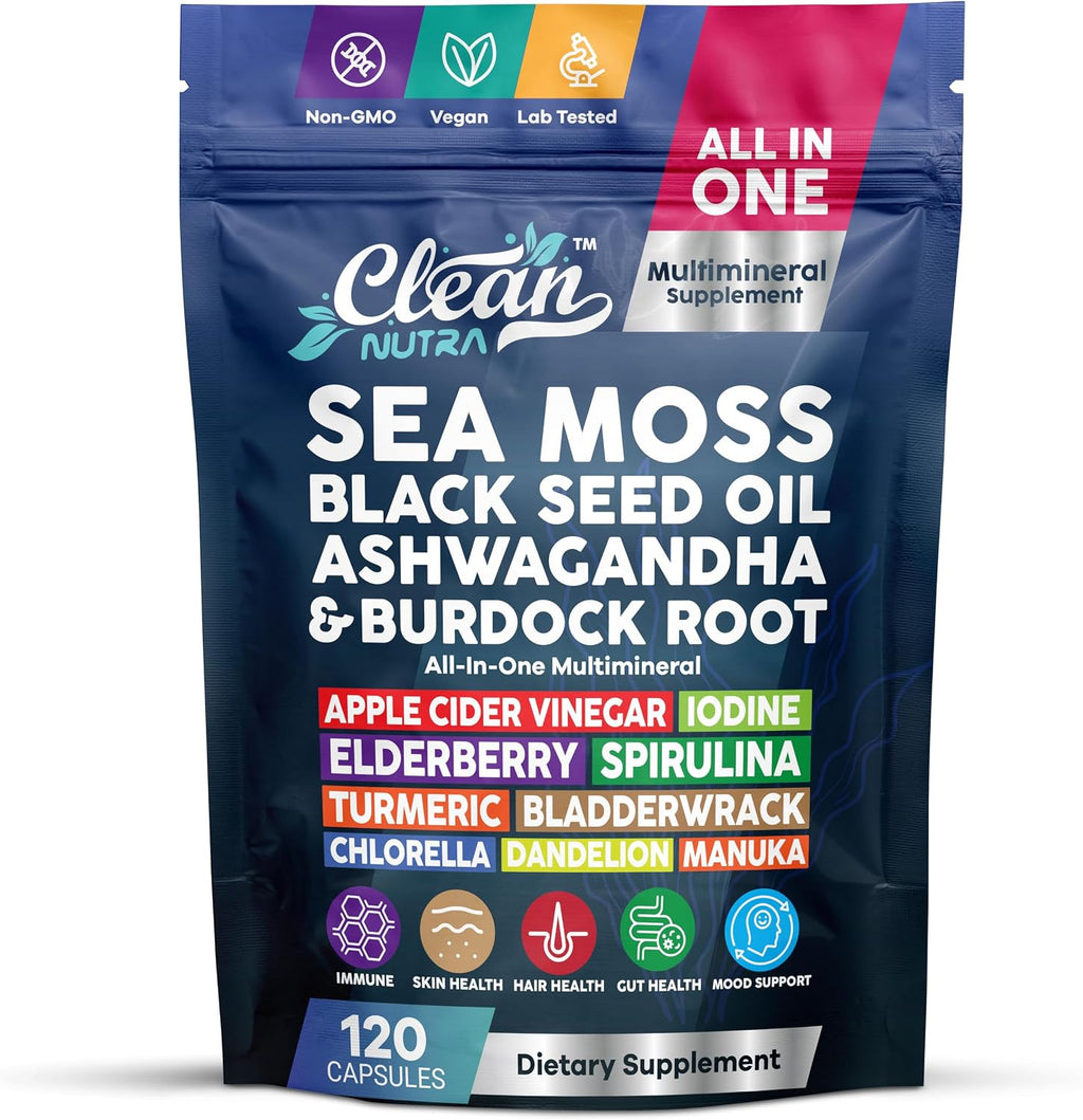 Sea moss + ashwagandha + black seed oil gummies - Clean Nutra