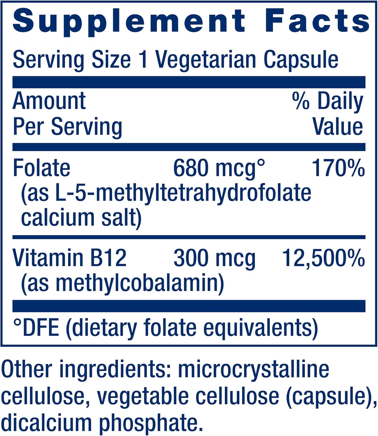 Folate & Vitamina B12 - Life Extension