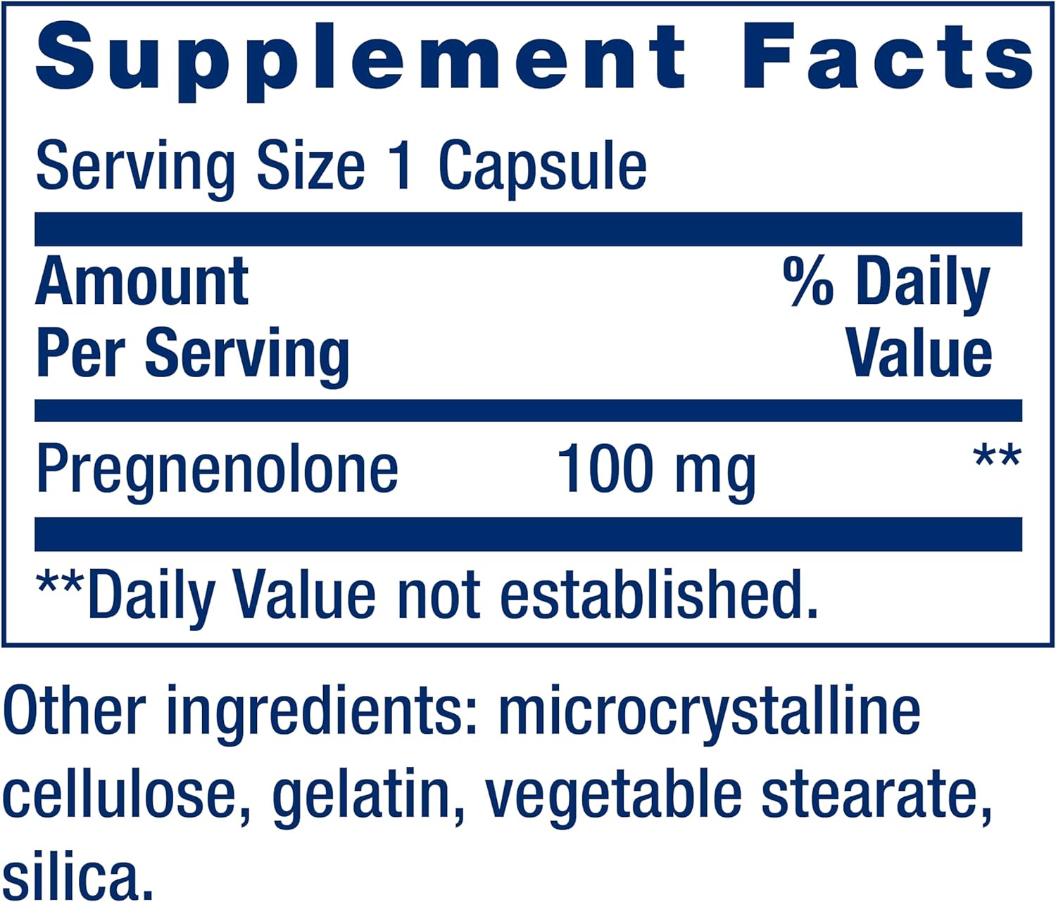 Pregnenolona 100mg – Life Extension