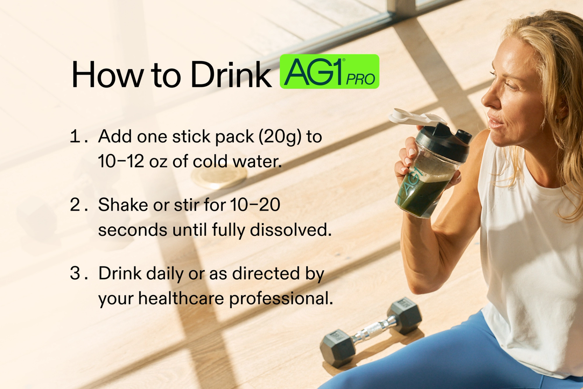 how to drink ag1 pro
