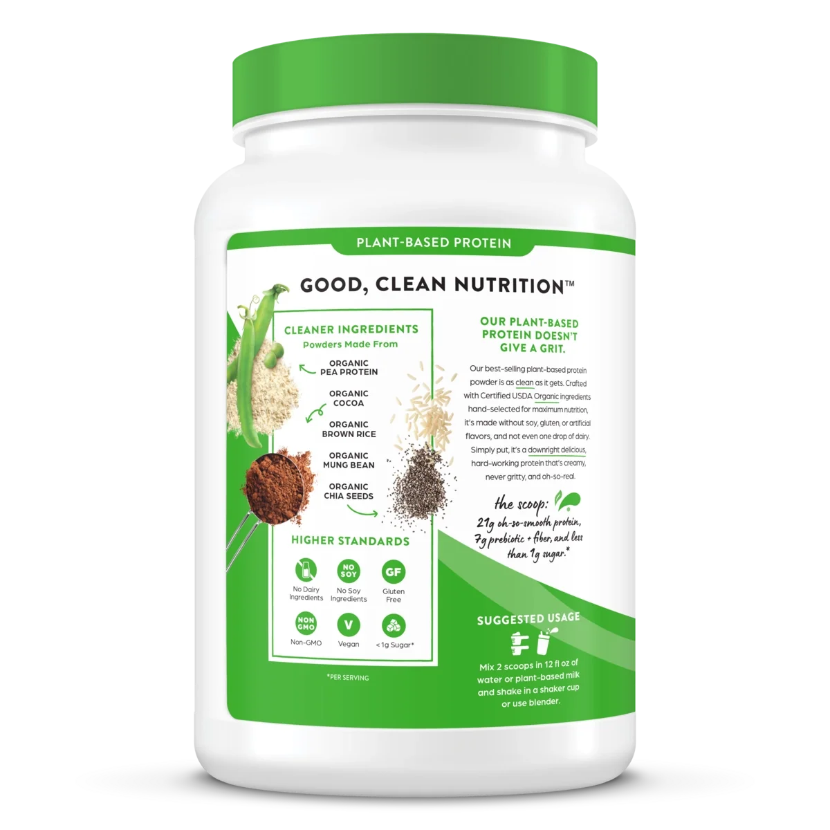 Proteína Vegetal Orgánica en Polvo Chocolate Fudge Cremoso - Orgain