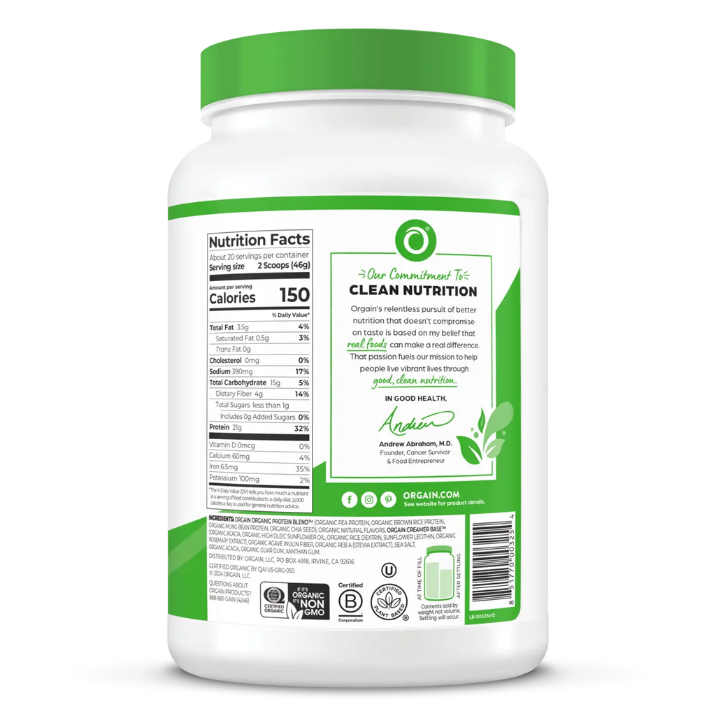 Proteína Vegetal Orgánica en Polvo Vainilla - Orgain
