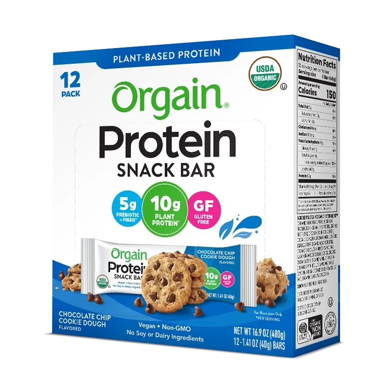 Barra de Proteína Orgánica Masa de Galleta con Chispas de Chocolate - Orgain