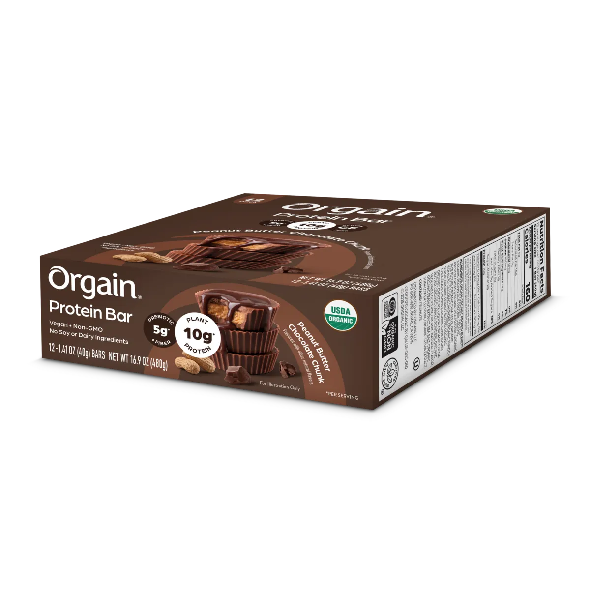 Barra de Proteína Orgánica Mantequilla de Maní y Trozos de Chocolate - Orgain