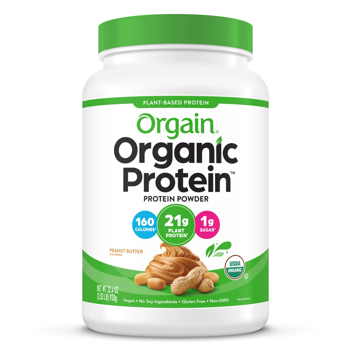 Proteína Vegetal Orgánica en Polvo Mantequilla de Maní - Orgain