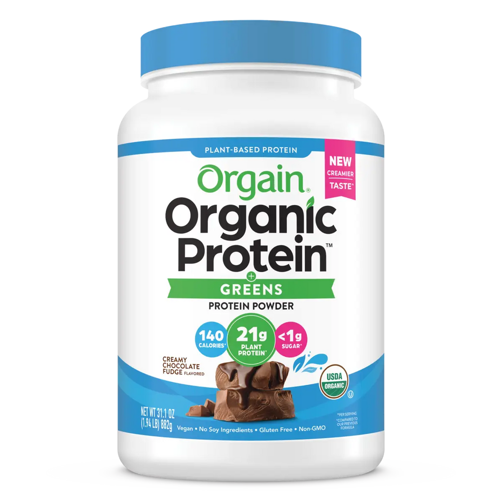 Proteína Vegetal Orgánica y Verdes en Polvo Chocolate Fudge Cremoso - Orgain