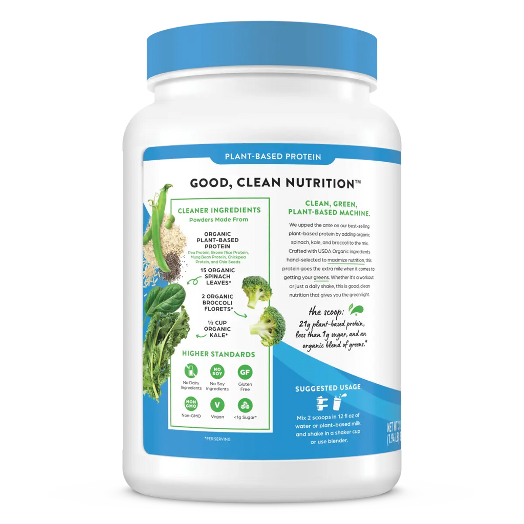 Proteína Vegetal Orgánica y Verdes en Polvo Chocolate Fudge Cremoso - Orgain