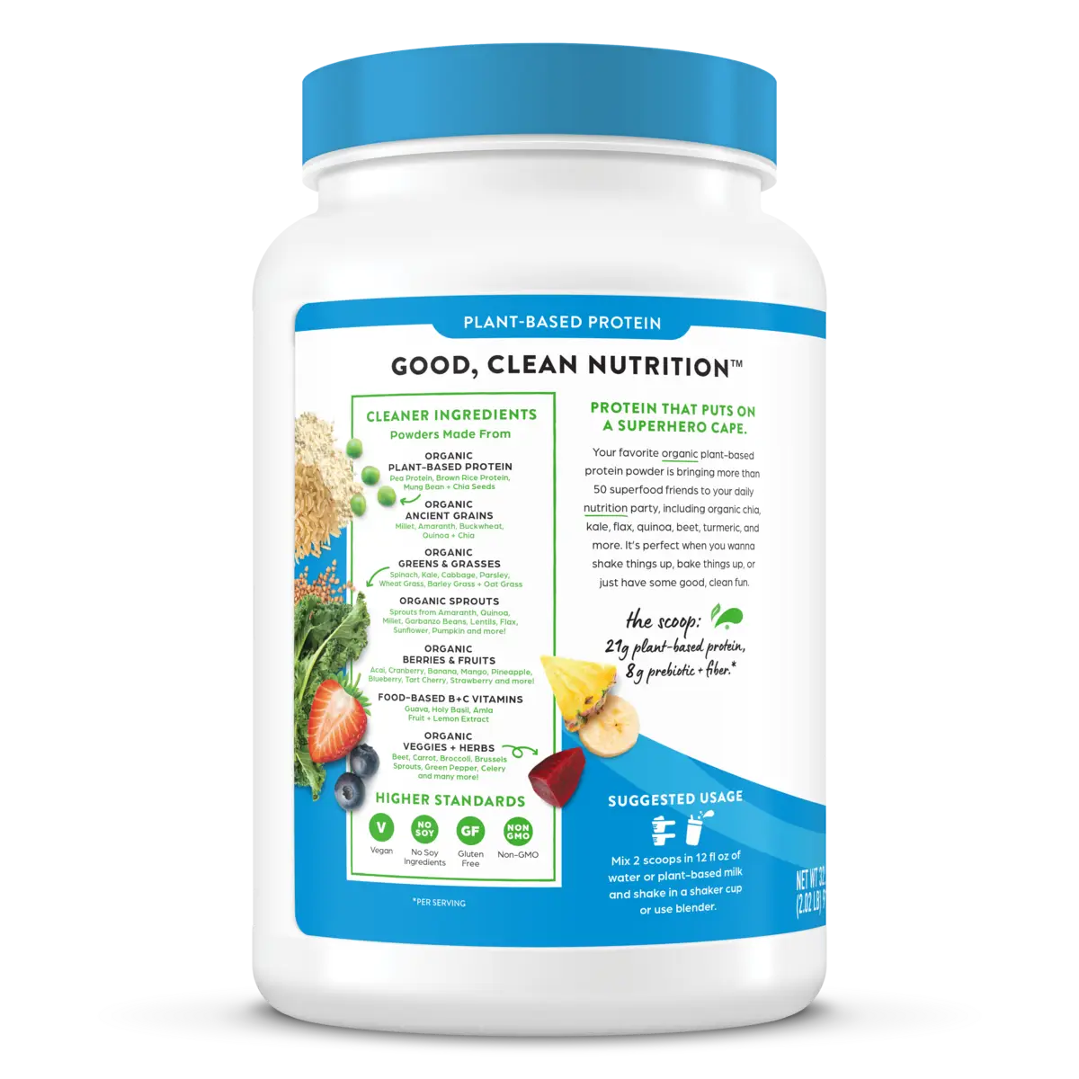 Proteína Vegetal Orgánica y Superalimentos en Polvo Vainilla - Orgain