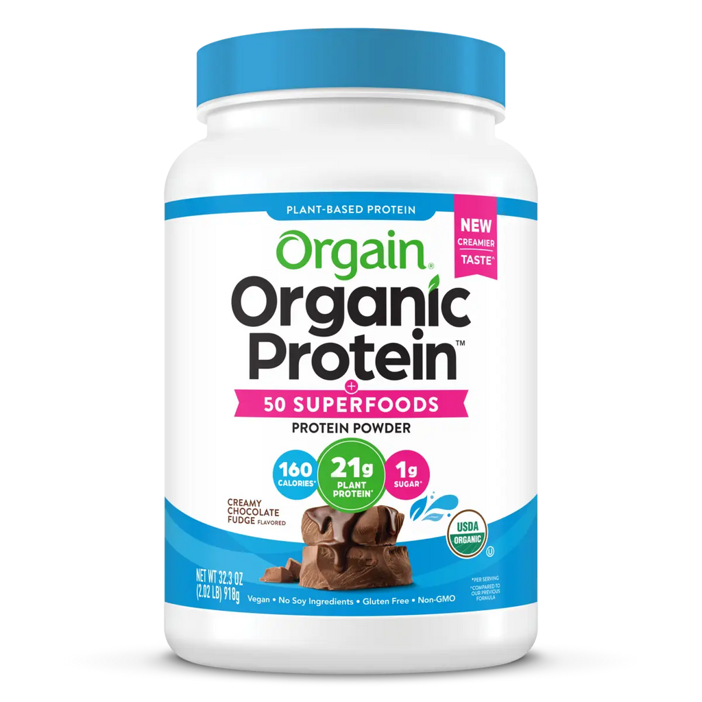 Proteína Vegetal Orgánica y Superalimentos en Polvo Chocolate Fudge Cremoso - Orgain