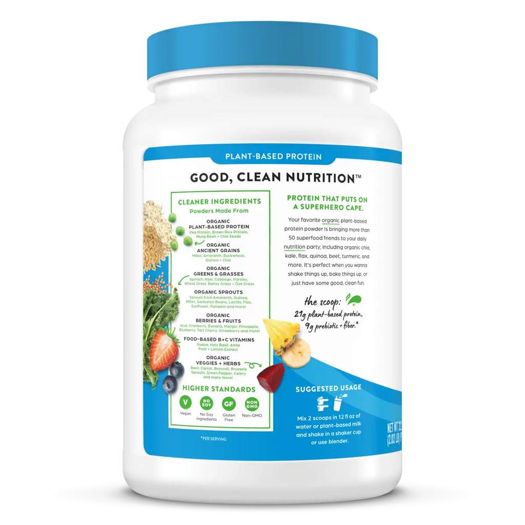Proteína Vegetal Orgánica y Superalimentos en Polvo Chocolate Fudge Cremoso - Orgain