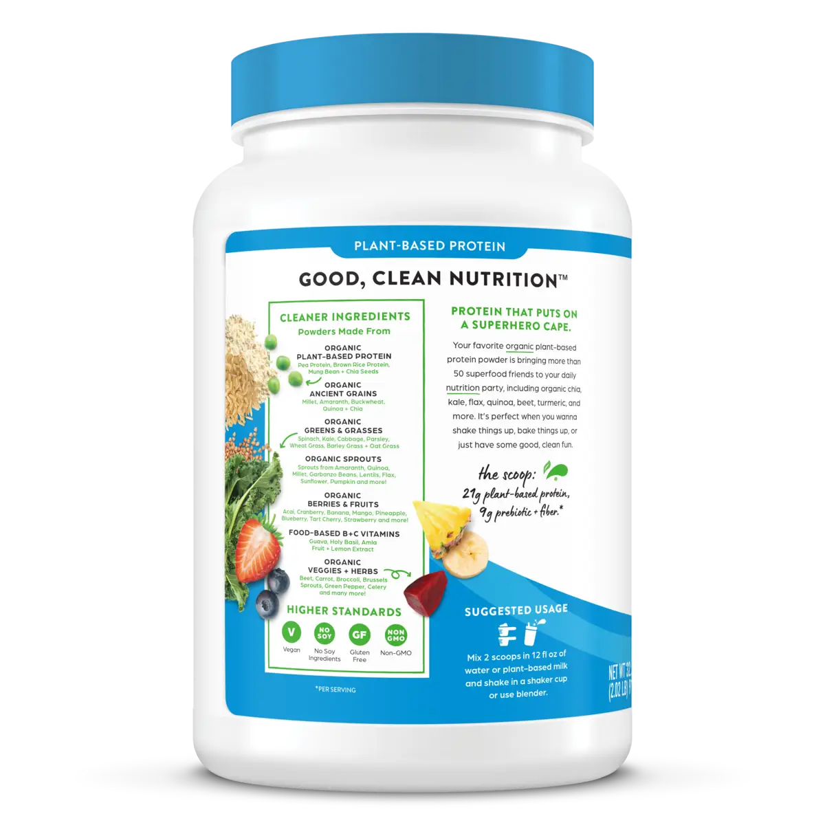 Proteína Vegetal Orgánica y Superalimentos en Polvo Chocolate Fudge Cremoso - Orgain