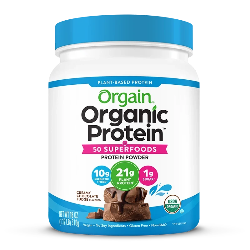 Proteína Vegetal Orgánica y Superalimentos en Polvo Chocolate Fudge Cremoso - Orgain