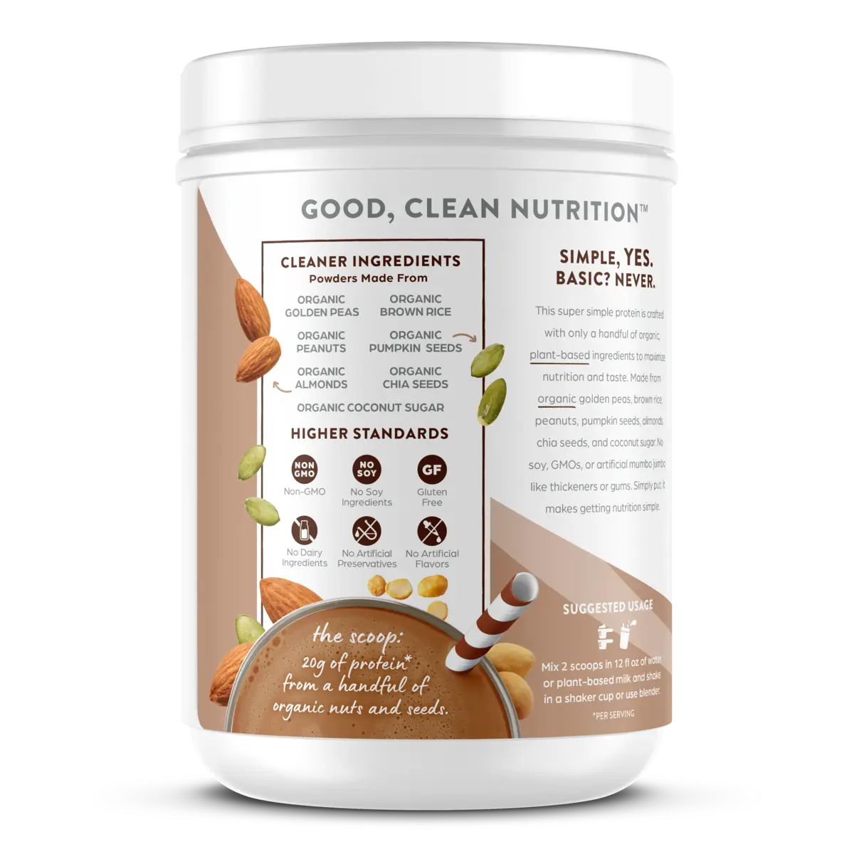 Proteína Vegetal Orgánica Simple Chocolate Cremoso - Orgain