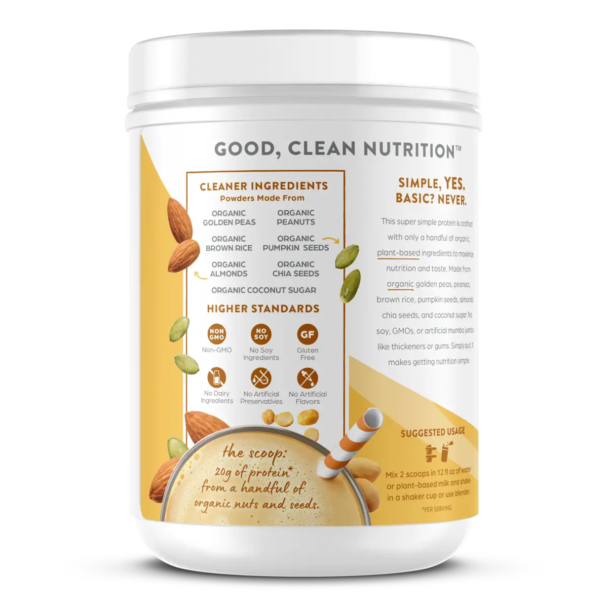 Proteína Vegetal Orgánica Simple Mantequilla de Maní - Orgain