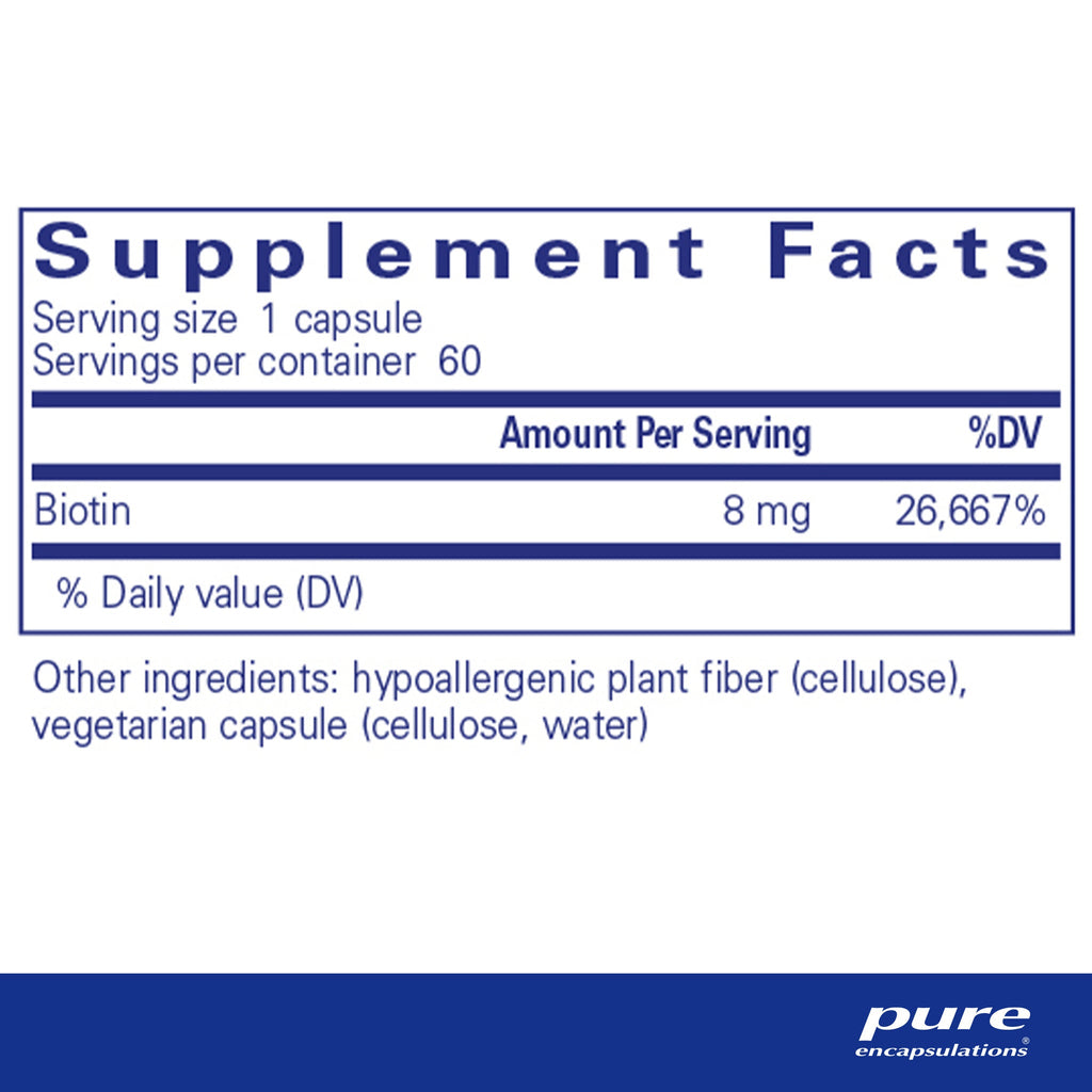 Biotina 8 mg - Pure Encapsulations