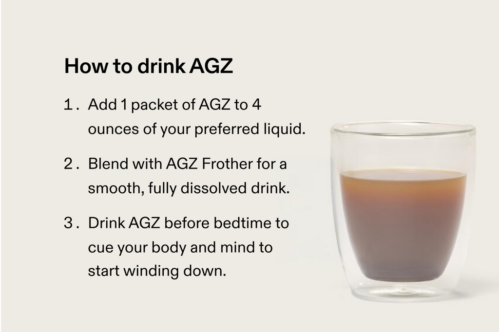 How to drink AGZ