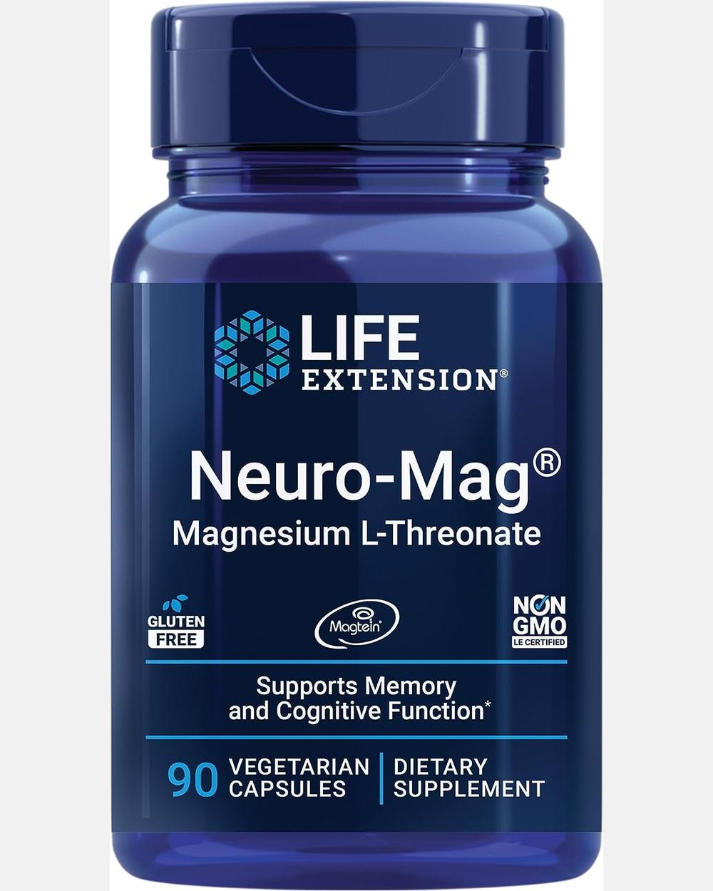 Neuro-Mag Magnesium L-Threonate 90 Caps Life Extension