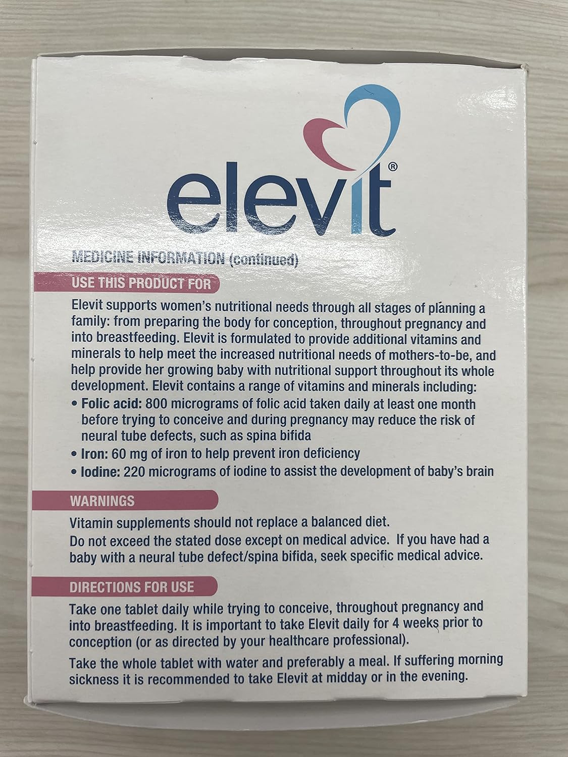 Pre-conception & Pregnancy - Elevit