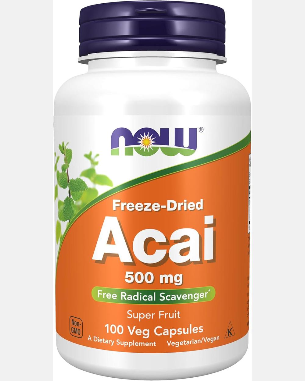 Açai 500mg – Superfruto Antioxidante en Cápsulas Veganas - NOW Foods