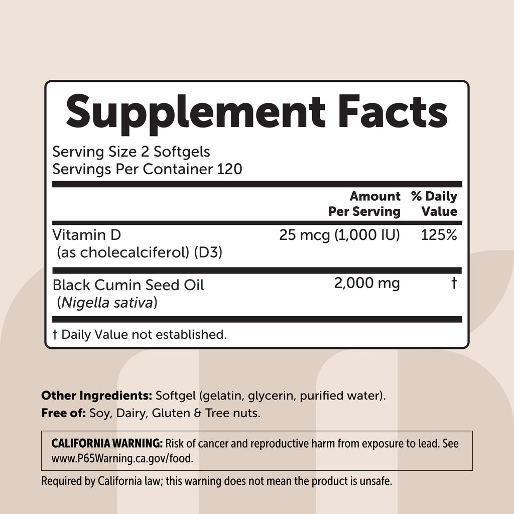 Aceite de Semilla Negra con Vitamina D3 - Micro Ingredients