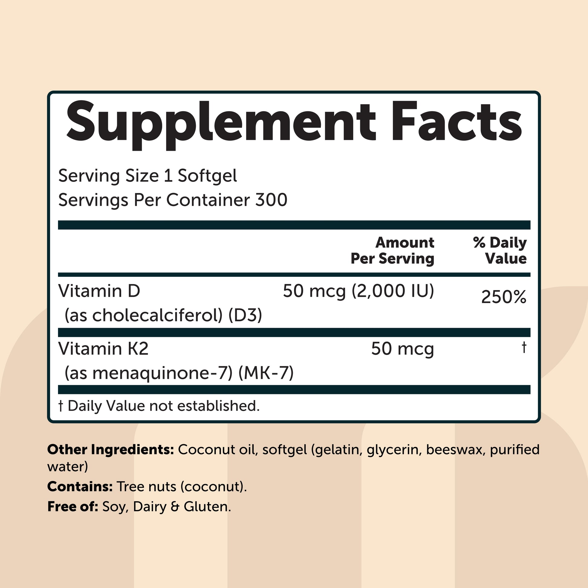 Vitamina D3 K2 con Aceite de Coco - Micro Ingredients