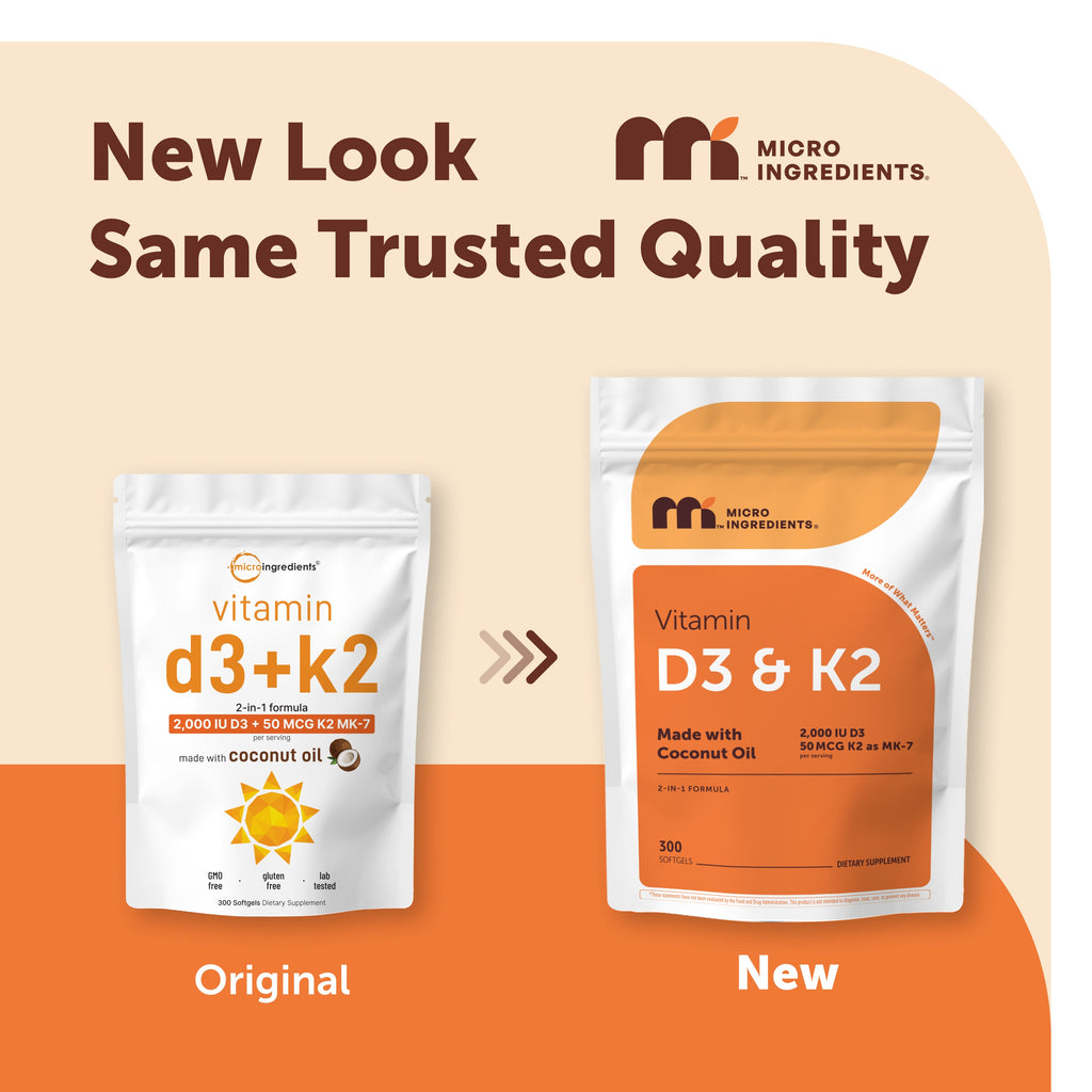 Vitamina D3 K2 con Aceite de Coco - Micro Ingredients