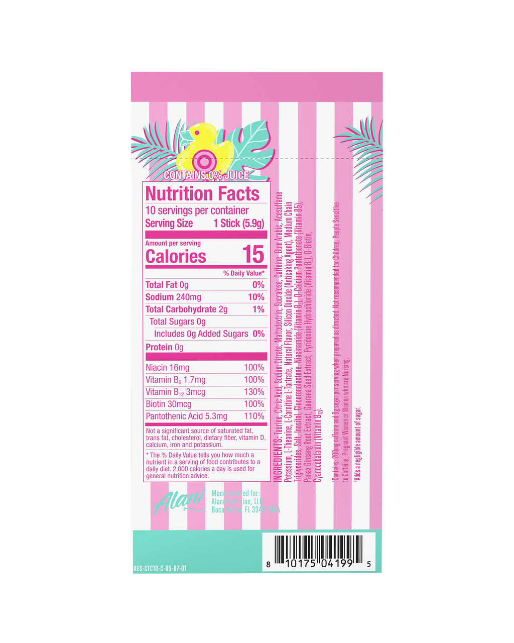 Energy Sticks - Algodón de Azúcar - Alani Nu