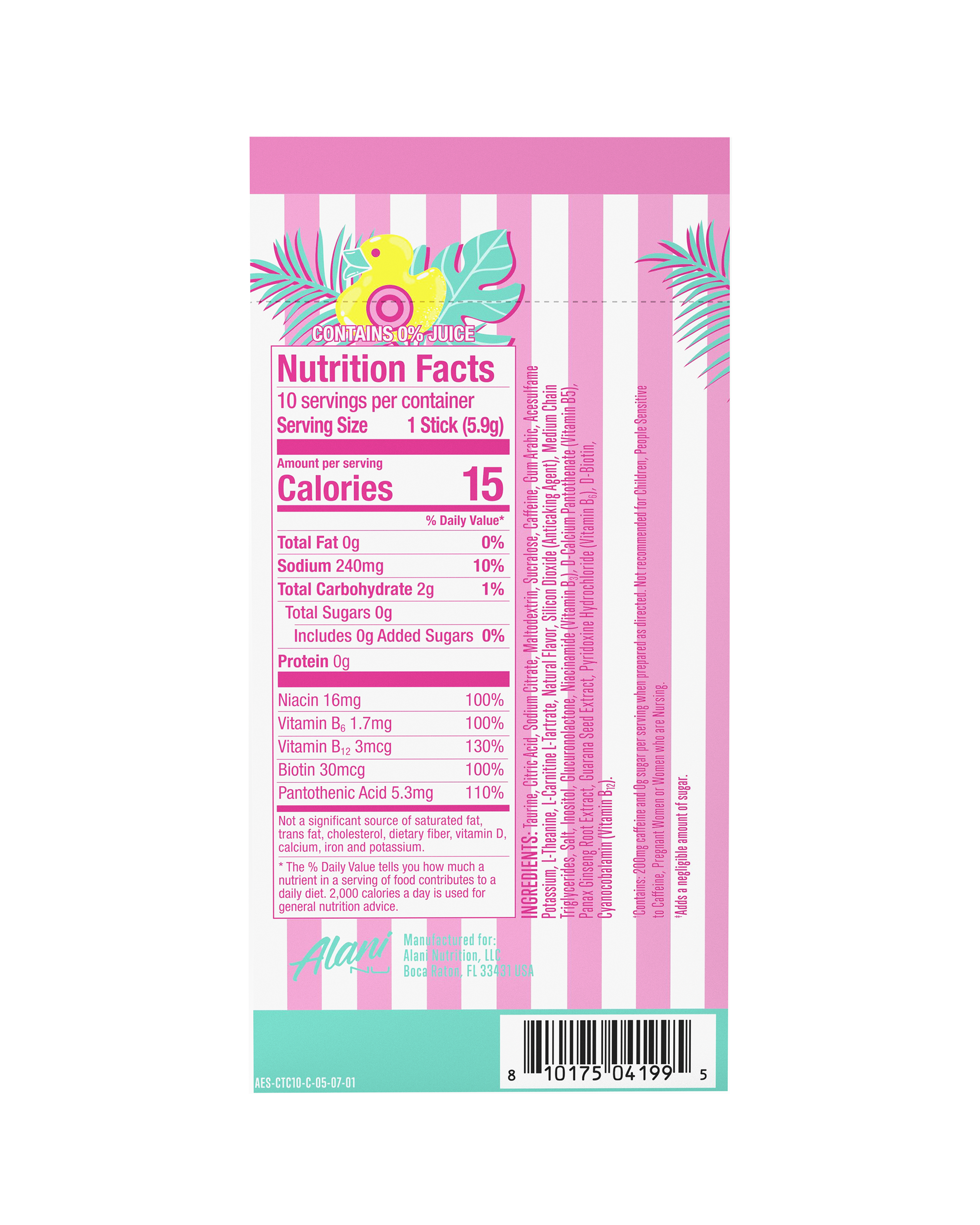 Energy Sticks - Algodón de Azúcar - Alani Nu