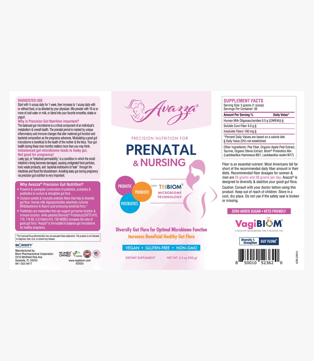 Prenatal y Lactancia Avazza - VagiBiom