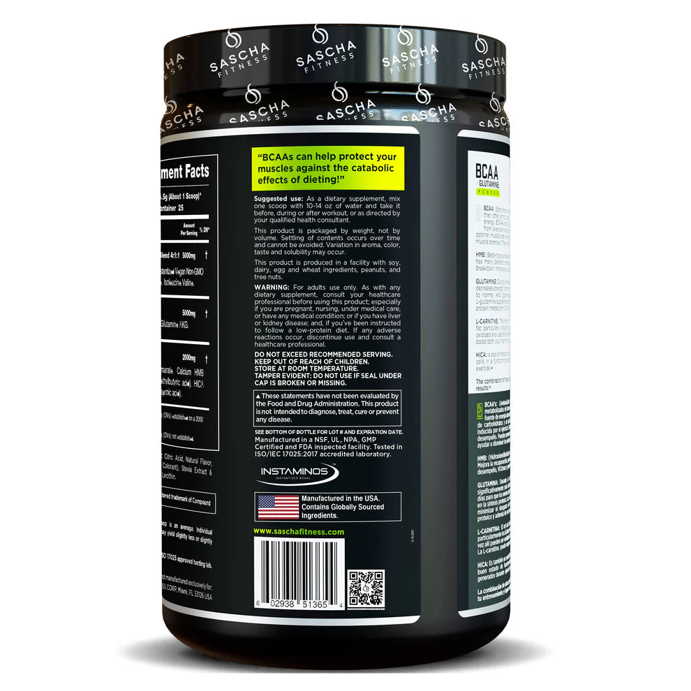 BCAA + Glutamina y HMB Sabor Limón Lima – Sascha Fitness