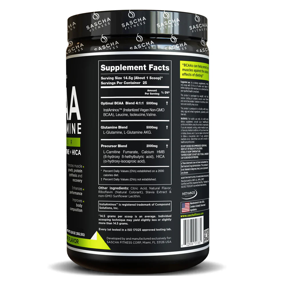 BCAA + Glutamina y HMB Sabor Limón Lima – Sascha Fitness