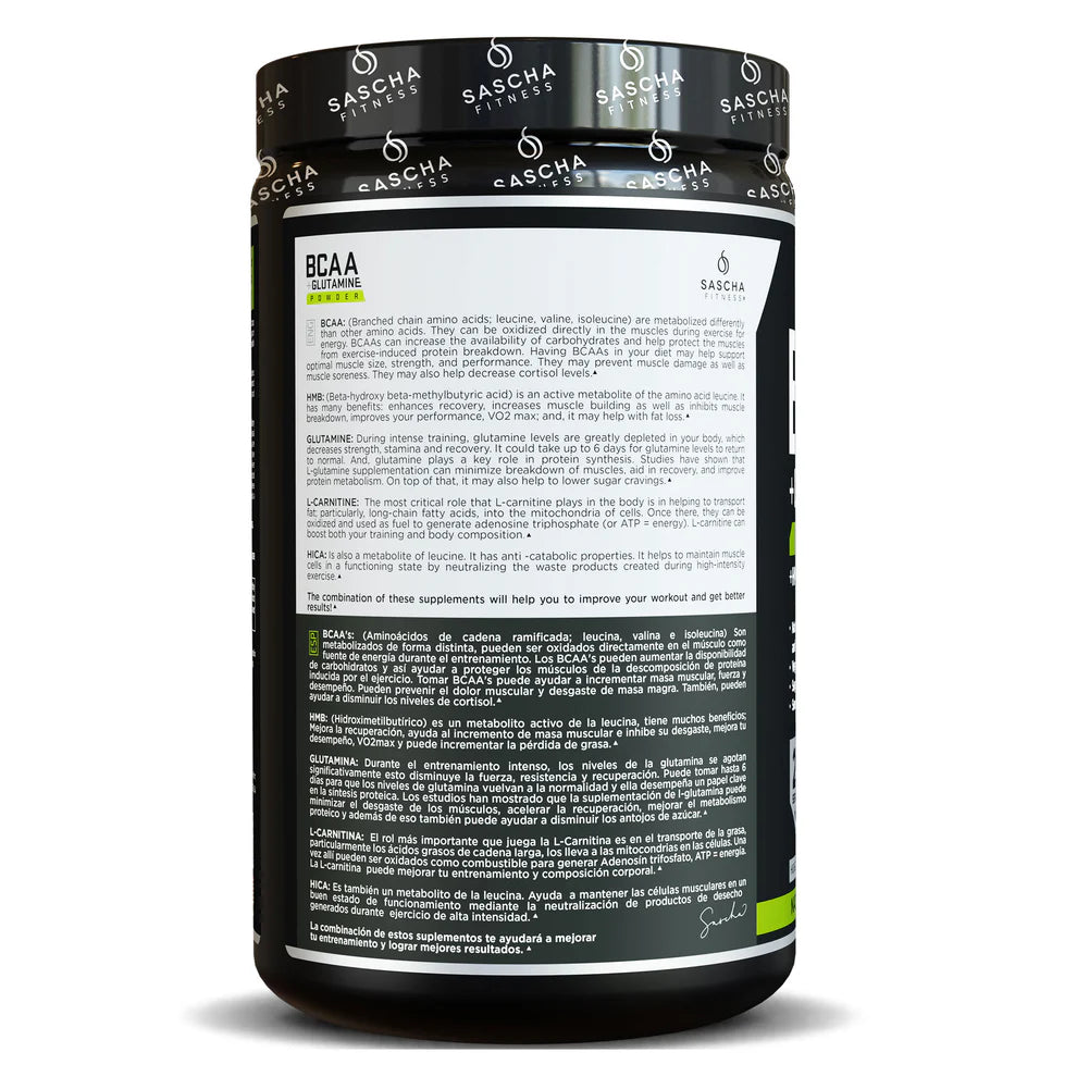 BCAA + Glutamina y HMB Sabor Limón Lima – Sascha Fitness