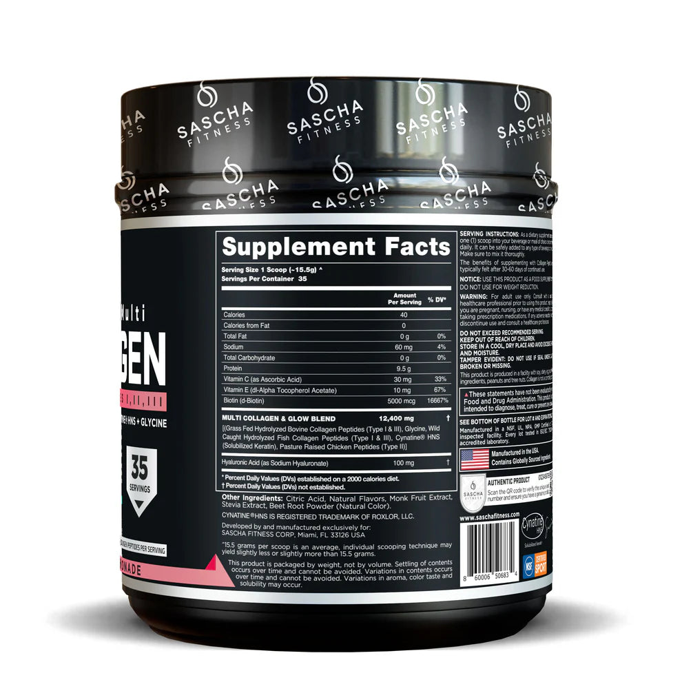 Colágeno Hidrolizado sabor Strawberry Lemonade – Sascha Fitness
