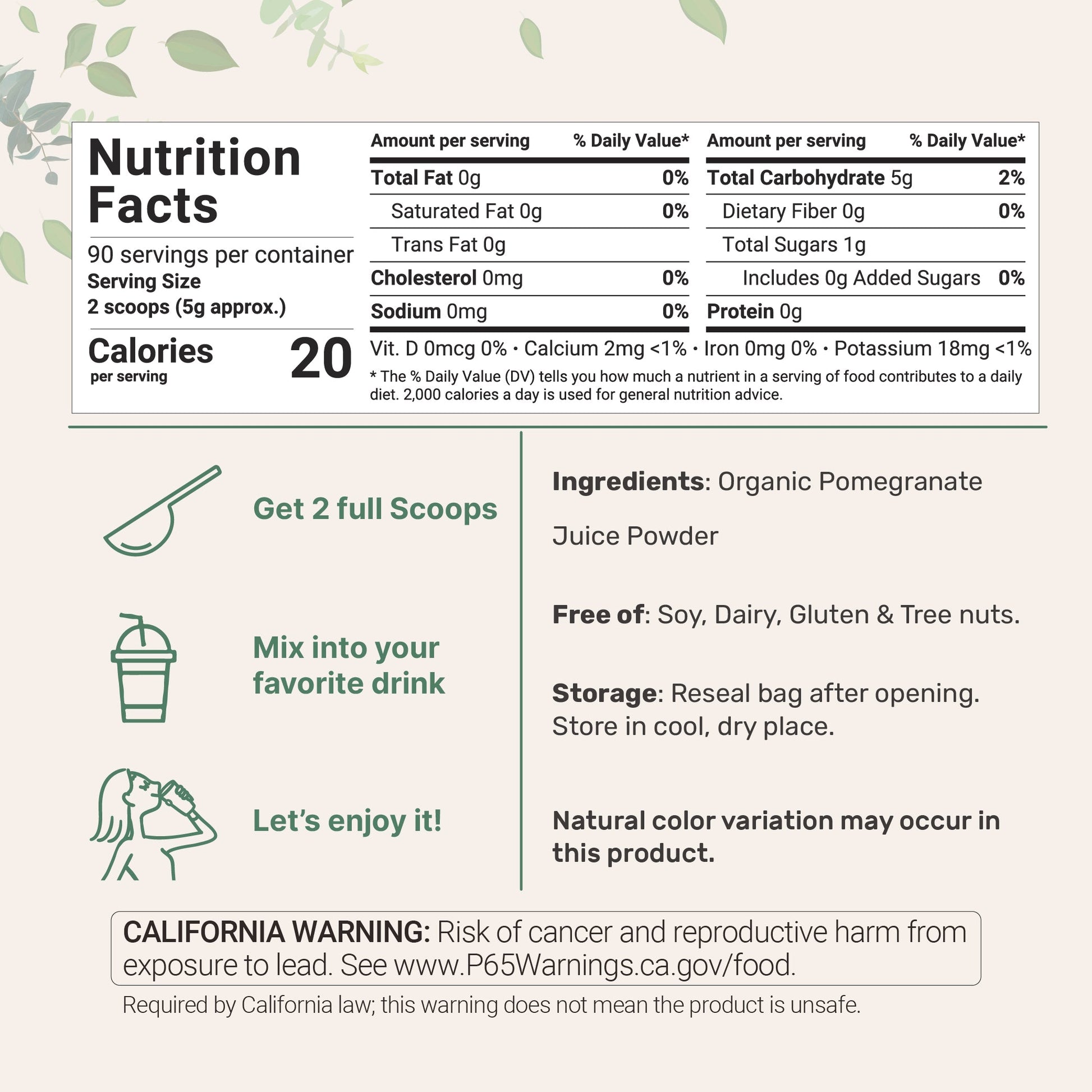 Polvo de Jugo de Granada Orgánica - Micro Ingredients