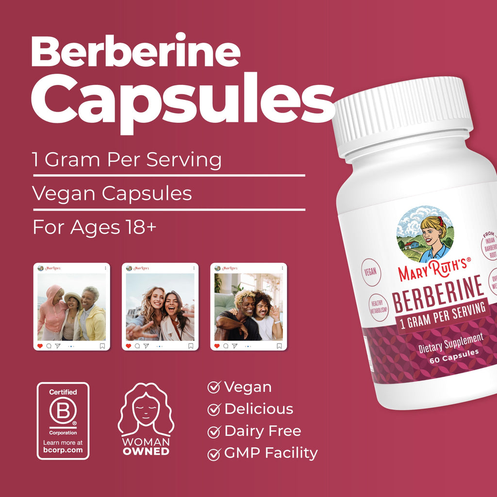 Cápsulas de Berberina - MaryRuth Organics