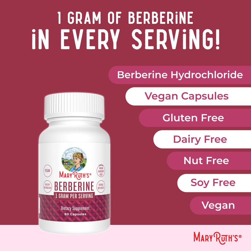 Cápsulas de Berberina - MaryRuth Organics